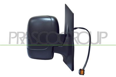 DOOR MIRROR RIGHT-ELECTRIC-BLACK-HEATED-WITH SENSOR-CONVEX-CHROME-DOUBLE GLASS