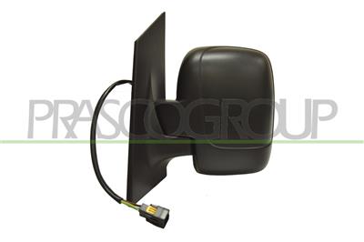 DOOR MIRROR LEFT-ELECTRIC-BLACK-HEATED-FOLDABLE-DOUBLE GLASS-CONVEX-CHROME