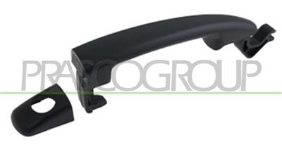 FRONT DOOR HANDLE LEFT-OUTER-BLACK-WITH KEY HOLE