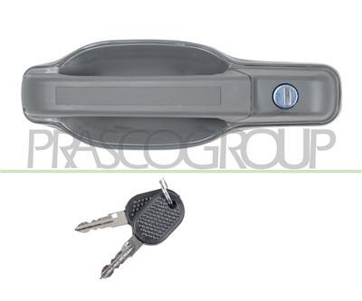 FRONT DOOR HANDLE RIGHT-OUTER-GRAY-WITH KEY HOLE-WITH KEYSET