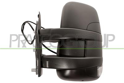 DOOR MIRROR LEFT-ELECTRIC-BLACK-HEATED-WITH SENSOR-WITH LAMP-SHORT ARM