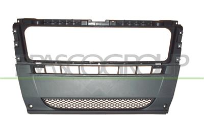 FRONT BUMPER-CENTRE-BLACK-WITH GRILLE