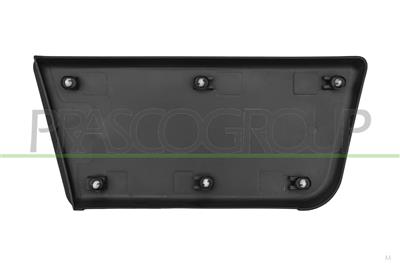 FRONT DOOR MOLDING LEFT-WITH CLIPS-BLACK-TEXTURED FINISH