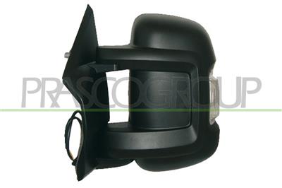 DOOR MIRROR LEFT-ELECTRIC-BLACK-HEATED-WITH SENSOR-WITH LAMP-SHORT ARM-5W LAMP