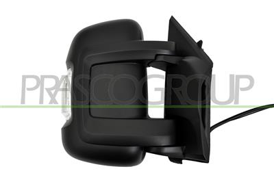 RETROVISORE DESTRO-ELETTRICO-NERO-TERMICO-CON FANALE-CON ANTENNA RADIO-LAMPADINA 5W-BRACCIO CORTO-CONVESSO-9 PINS