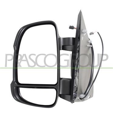 RETROVISORE SINISTRO-ELETTRICO-NERO-TERMICO-CON SONDA-CON FANALE-BRACCIO CORTO-LAMPADINA 16W