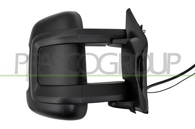 RETROVISORE DESTRO-ELETTRICO-NERO-TERMICO-CON FANALE-CON ANTENNA RADIO-LAMPADINA 5W-BRACCIO MEDIO-CONVESSO-9 PINS