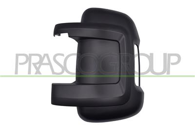 DOOR MIRROR COVER LEFT-BLACK-WITH LAMP HOLE-SHORT ARM