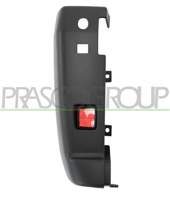 REAR BUMPER END CUP LEFT-BLACK-TEXTURED FINISH-WITH REFLECTOR