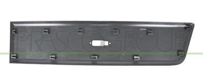 ZIERLEISTE SEITLICH TUER HINTEN RECHTS-MIT CLIPS-SCHWARZ-GENARBT-MIT BREMSLICHTLOCK MOD. EXTRA-LANG