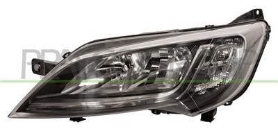 HEADLAMP LEFT H7+H7 ELECTRIC-WITH MOTOR-BLACK