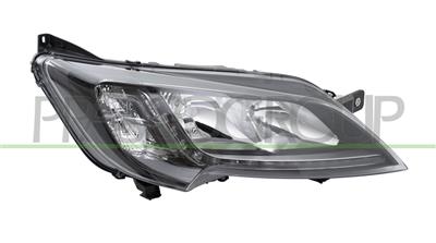 PROIETTORE DESTRO H7+H7-ELETTRICO-CON MOTORE-CON LUCE DIREZIONALE-NERO-LED