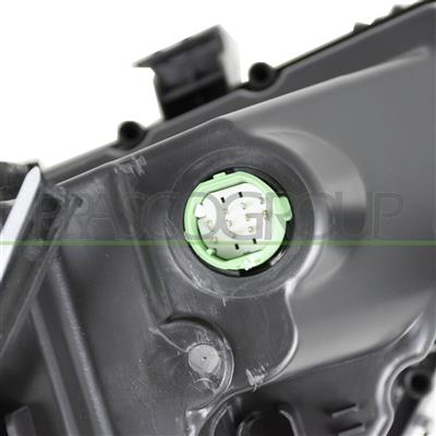 HEADLAMP RIGHT H7+H7 ELECTRIC-WITH MOTOR-WITH STATIC CORNERING LAMP-LED-BLACK