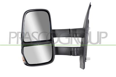 SPIEGEL LINKS-AUSSENVERSTELLBAR-SCHWARZ-MIT LANGEM ARM-MIT BLINKER-MIT SENSOR-KONVEX