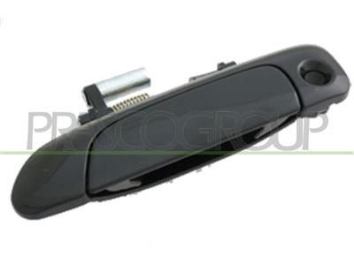 FRONT DOOR HANDLE LEFT-OUTER-SMOOTH-BLACK-WITH KEY HOLE