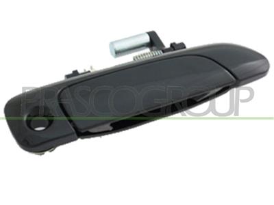 FRONT DOOR HANDLE RIGHT-OUTER-SMOOTH-BLACK-WITH KEY HOLE