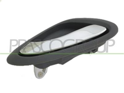 FRONT/REAR DOOR HANDLE LEFT-INNER-WITH CHROME LEVER-GRAY HOUSING