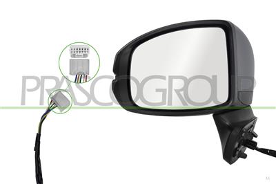 RETROVISORE SINISTRO-ELETTRICO-CON PRIMER-CON FANALE-CONVESSO