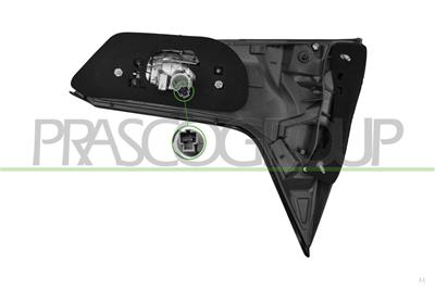 TAIL LAMP LEFT-INNER-WITH BULB HOLDER-RED BASE-LED