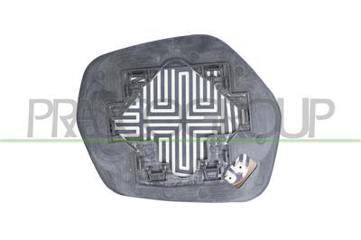 MIRROR GLASS BASE LEFT-HEATED-CONVEX-CHROME