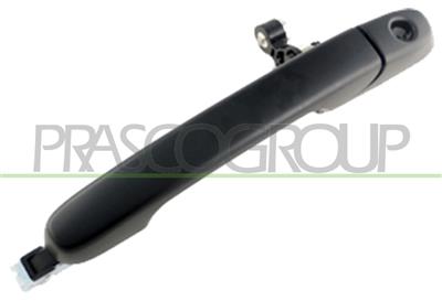 BACK DOOR HANDLE-OUTER-SMOOTH-BLACK-WITH KEY HOLE