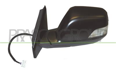 DOOR MIRROR LEFT-ELECTRIC-BLACK-HEATED-WITH LAMP-FOLDABLE