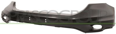 FRONT BUMPER-UPPER-BLACK-SMOOTH SURFACE TO BE PRIMED-WITH FOG LAMP HOLES