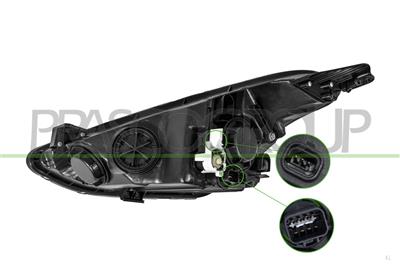 PROIETTORE DESTRO H4+H7-ELETTRICO-CON MOTORE