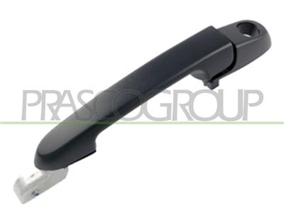 FRONT DOOR HANDLE LEFT-OUTER-BLACK-WITH KEY HOLE