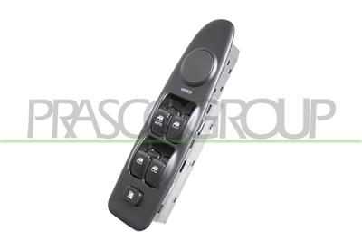 FRONT DOOR LEFT WINDOW REGULATOR PUSH-BUTTON PANEL-BLACK-4 SWITCHES-WITHOUT FOLDABLE MIRROR FUNCTION-14 PINS
