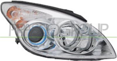 HEADLAMP RIGHT H1+H7 ELECTRIC-WITHOUT MOTOR-CHROME