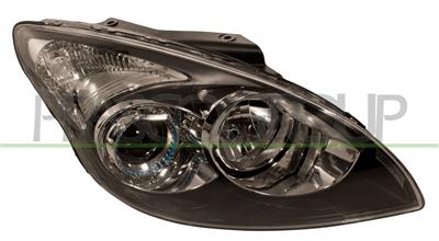 HEADLAMP RIGHT H1+H7 ELECTRIC-WITH MOTOR-BLACK MOD. 04/09 >