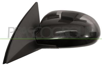 DOOR MIRROR LEFT-CABLE-BLACK-ASPHERICAL-CHROME