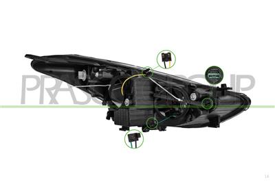 HEADLAMP LEFT H7+H7 ELECTRIC-WITH MOTOR