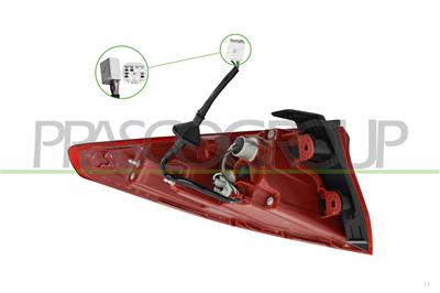 FANALE POSTERIORE DESTRO-CON PORTALAMPADA-CON CAVI