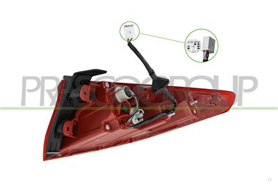FEU D'AILE ARRIERE GAUCHE AVEC PORTE LAMPE-AVEC CABLES