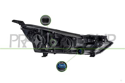 PROIETTORE SINISTRO H7+HB3-ELETTRICO-CON MOTORE-SILVER
