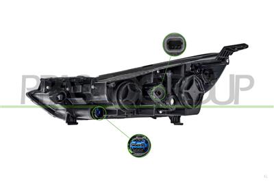SCHEINWERFER RECHTS H7+HB3-MIT LWR-MIT MOTOR-BLAU