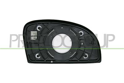 MIRROR GLASS BASE LEFT-HEATED-CONVEX-CHROME