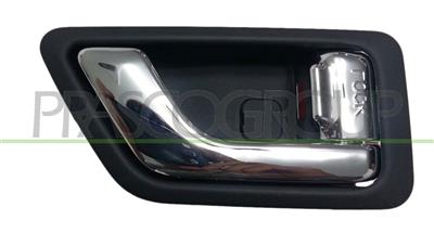 FRONT DOOR HANDLE RIGHT-INNER-WITH CHROME LEVER-BLACK HOUSING