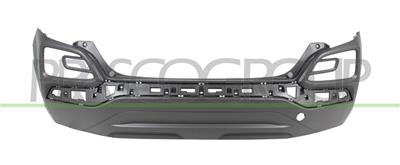 REAR BUMPER-DARK GRAY-WITH CUTTING MARKS FOR PDC