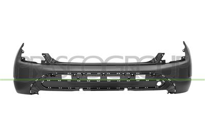 REAR BUMPER-BLACK-SMOOTH-FINISH TO BE PRIMED-WITH CUTTING MARKS FOR SENSORS