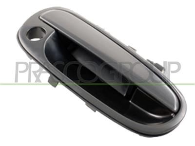 FRONT DOOR HANDLE RIGHT-OUTER-SMOOTH-BLACK-WITH KEY HOLE