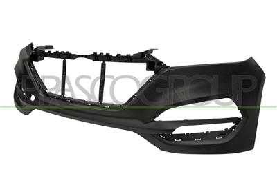FRONT BUMPER-PRIMED-WITH HEADLAMP WASHER HOLES-WITH CUTTING MARKS FOR PDC AND PARK ASSIST-WITH DAY RUNNING LIGHT HOLES