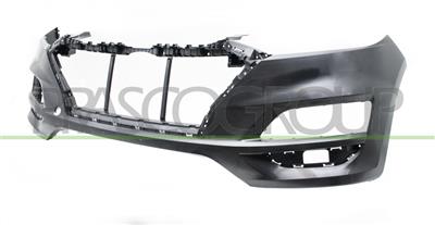 FRONT BUMPER-BLACK-SMOOTH-FINISH TO BE PRIMED-WITH CUTTING MARKS FOR HEADLAMP WASHERS
