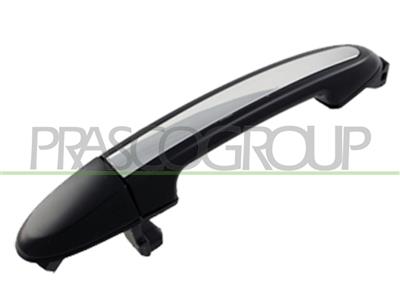FRONT DOOR HANDLE RIGHT+REAR RIGHT/LEFT-OUTER-PRIMED-WITH CHROME TRIM-WITHOUT KEY HOLE