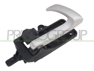 MANECILLA INTERIOR DELANTERA/TRASERA DERECHA-CON PALANCA PLATA-BOTON CIERRE NEGRO