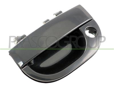SLIDING DOOR HANDLE LEFT-OUTER-SMOOTH-BLACK-WITH KEY HOLE