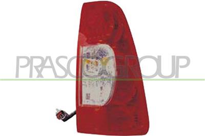 TAIL LAMP RIGHT-WITHOUT BULB HOLDER-RED/CLEAR-SMOKE BASE