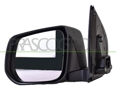 DOOR MIRROR LEFT-MANUAL-BLACK-CONVEX-CHROME